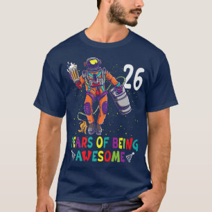 26. Geburtstag Astronauten Astronomie Solar System T-Shirt