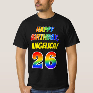 26. Geburtstag — Bold, Fun, Rainbow 26, Individu T-Shirt