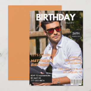 26. Geburtstag Einladungen für ihn Magazine Cover
