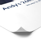 26. Geburtstag Foto Zollanmeldung im Party Board Poster (Ecke)