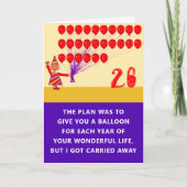 26. Geburtstag Gruß Karte (Vorderseite)