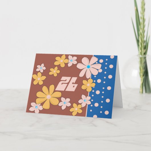 26. Geburtstag Karte (Vorderseite)