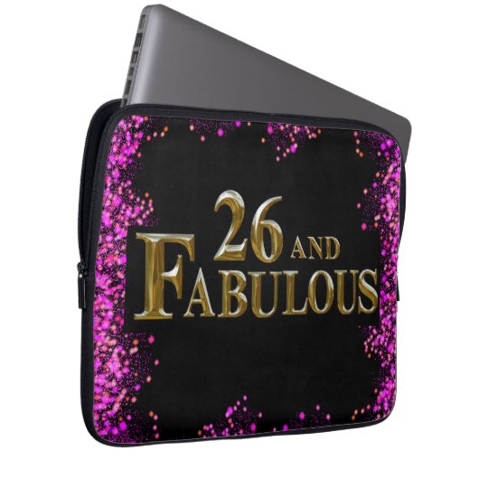 26. Geburtstag Laptopschutzhülle (Vorne Rechts)