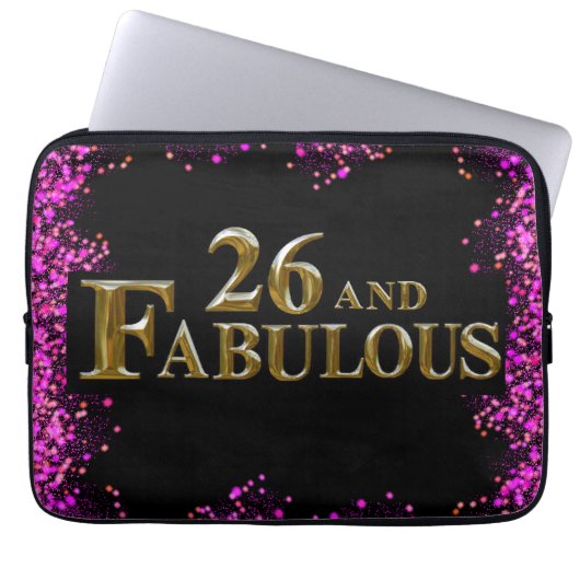 26. Geburtstag Laptopschutzhülle (Vorderseite)