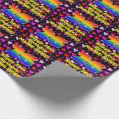 26. Geburtstag: Loving Hearts Pattern, Regenbogen Geschenkpapier (Ecke)