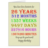 26. Geburtstag - Meilensteine (Vorne)