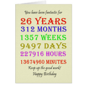 26. Geburtstag - Meilensteine