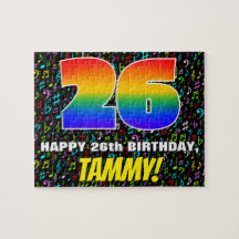 26. Geburtstag — Spaß, farbenfrohe Musiksymbole & 