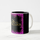 26. Geburtstag Zweifarbige Tasse (VorderseiteRechts)