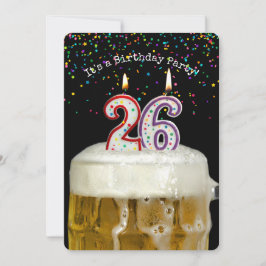 26. Geburtstags-Bier-Party Einladung