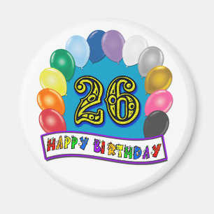 26. Geburtstags-Geschenke mit sortiertem Magnet