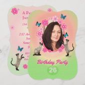 26. Geburtstagsparty Einladung (Vorne/Hinten)