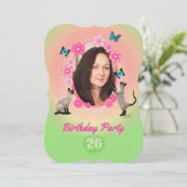 26. Geburtstagsparty Einladung (Stehend Vorderseite)