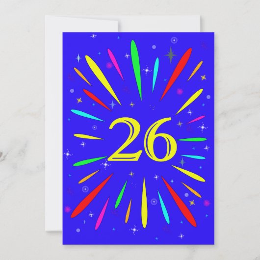 26. Geburtstagsparty Einladung Explosion (Vorderseite)