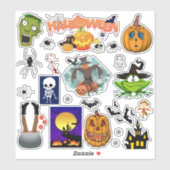 26 Halloween Mixed Set Spider Zombie Hexe Aufkleber (Blatt)