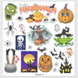 26 Halloween Mixed Set Spider Zombie Hexe Aufkleber