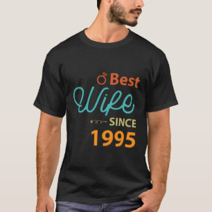 26. Hochzeitstag Geschenk Beste Ehefrau seit 1995 T-Shirt