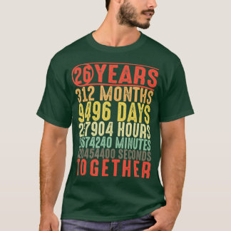 26 Jahre 26. Hochzeitstag Geschenke für Sie T-Shirt