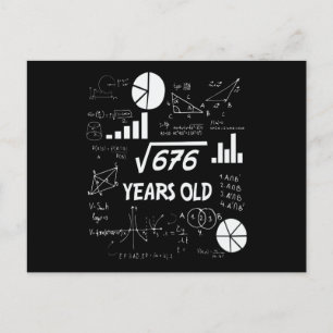 26 Jahre alter Tag Mathematiklehrer 26. Geburtstag Postkarte