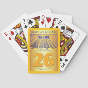 26 Jahre Golden Ray 12-Schritte CUSTOM NAME Spielkarten