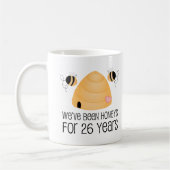 26. Jahrestags-Paar-Geschenk Kaffeetasse (Links)