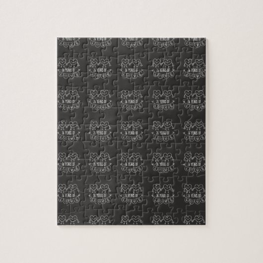 26. Jubiläum Geschenk Chalk Herzen Puzzle (Vertikal)
