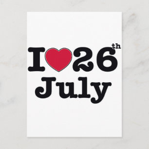 26. Juli mein Geburtstag Postkarte