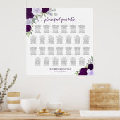 26 Lila Boho-Rose Hochzeitsskalender Poster (Küche)
