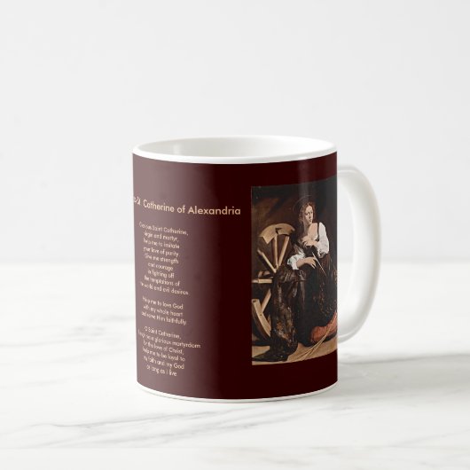 26. November. Catherine von Alexandria Kaffeetasse (VorderseiteRechts)
