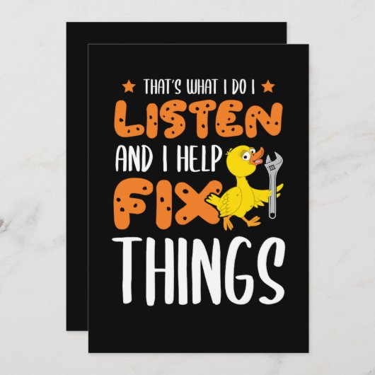 26.Rubber duck for a Duck Lovers Save The Date (Vorne/Hinten)