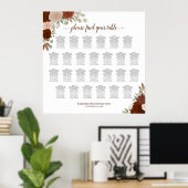 26 Rustikale Rose im Herbst Hochzeitstabelle Poster (Heimbüro)