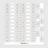 26 Silberschmuck Preis Tag Barbell Stickers Aufkleber (Blatt)