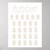 26 Tabellen Unsere Lieblings-Sitzkarte Poster (Vorne)