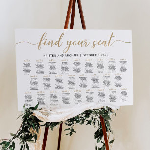 26 Tische Sitzplan Finden Sie Ihren Platz Poster