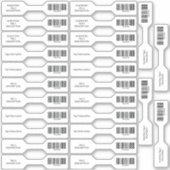26 UPC Barcode Inventory Barbell Stickers Aufkleber (Vorderseite)