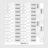 26 UPC Barcode Inventory Barbell Stickers Aufkleber (Blatt)