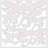 26 Vinyl-Stickers-Dragonfly | Neutrale Farbe Aufkleber (Blatt)