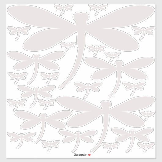 26 Vinyl-Stickers-Dragonfly | Neutrale Farbe Aufkleber (Blatt)