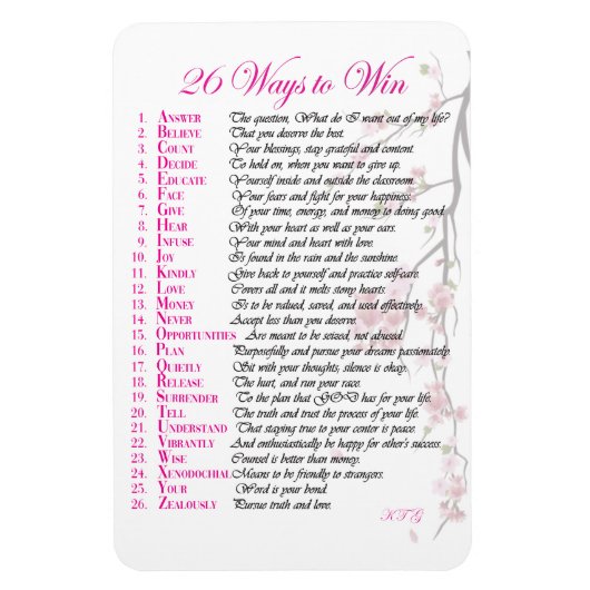 26 Wege Magnet zu gewinnen - Rosa (Vertikal)