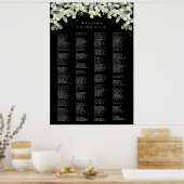 26 x 38" Alphabetische Sitzkarte für 250 Personen Poster (Küche)