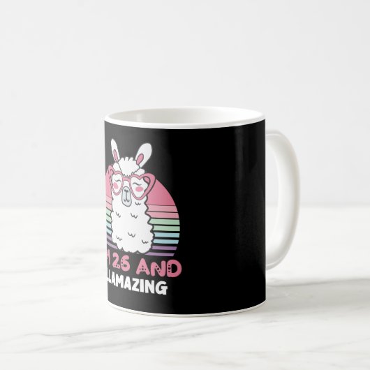 26 Year Old Bday Llamazing 26th Birthday Llama Kaffeetasse (VorderseiteRechts)