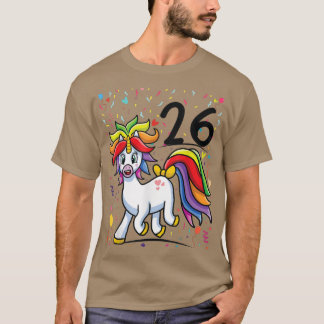 26th party Bday 26 years Unicorn Party 26th Birthd T-Shirt