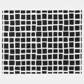 270215 Unregelmäßige Rechtecke - Schwarz auf Weiß Fleecedecke (Vorderseite (Horizontal))