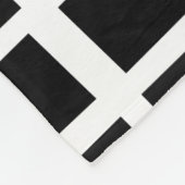 270215 Unregelmäßige Rechtecke - Schwarz auf Weiß Fleecedecke (Ecke)