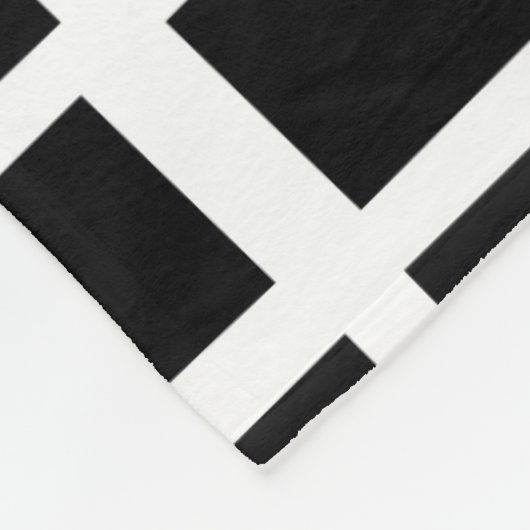 270215 Unregelmäßige Rechtecke - Schwarz auf Weiß Fleecedecke (Ecke)