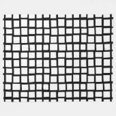 270215 Unregelmäßige Rechtecke - Schwarz weiß Fleecedecke (Vorderseite (Horizontal))