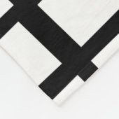 270215 Unregelmäßige Rechtecke - Schwarz weiß Fleecedecke (Ecke)