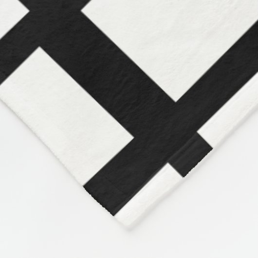 270215 Unregelmäßige Rechtecke - Schwarz weiß Fleecedecke (Ecke)
