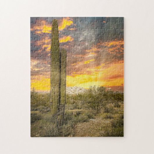 2706-Wüste Landschaft von Arizona bei Sonnenunterg Puzzle (Vertikal)