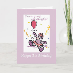 2709 Erster Geburtstag Großtochter Bär Karte